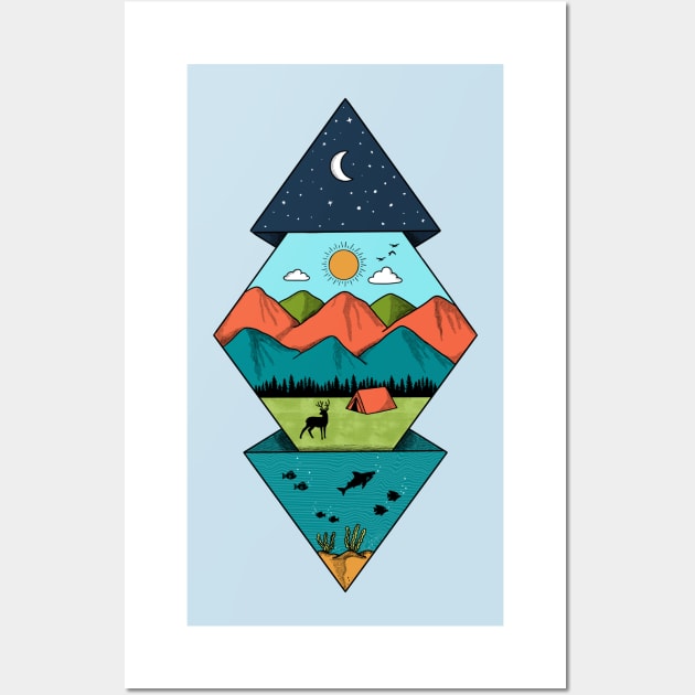 Diamond Nature Wall Art by coffeeman